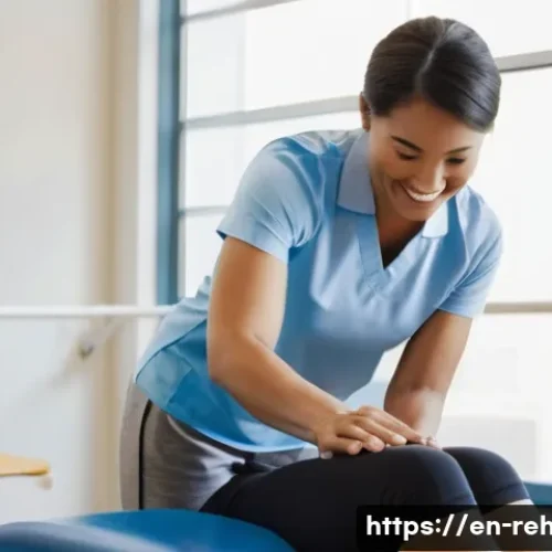 Home 15 스포츠재활사와 물리치료사의 차이 - **Prompt:** A compassionate female physical therapist in her early 30s, wearing a professional clini...