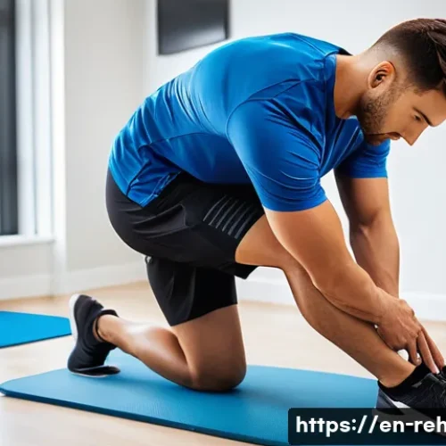 스포츠재활사 직무 체험 후기 - A professional sports rehabilitation specialist attentively assessing a young adult athlete&rsquo;s knee i...
